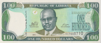 100 долларов 2011 года. Либерия. р30f