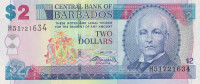 2 доллара 2007 года. Барбадос. р66b