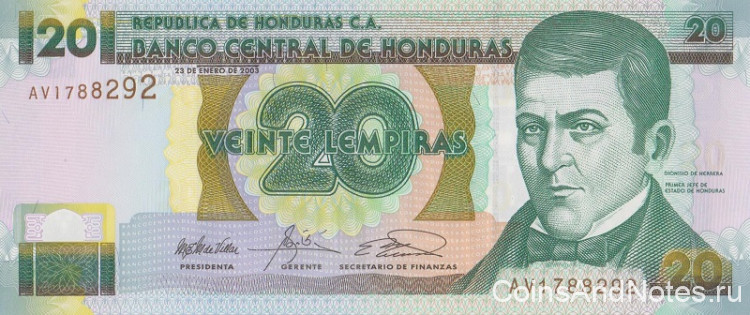 20 лемпира 2003 года. Гондурас. р87b