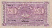 20 марок 1939 года. Финляндия. р71а(16)