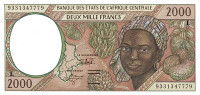 2000 франков 1993 года. Габон. р403La