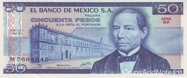 50 песо 17.05.1979 года. Мексика. р67b
