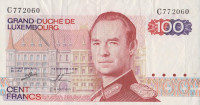 Банкнота 100 франков 14.08.1980 года. Люксембург. р57а(1)