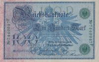 100 марок 1908 года. Германия. р34