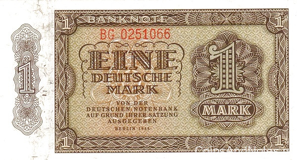 1 марка 1948 года. ГДР. р9b