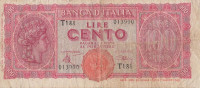 Банкнота 100 лир 1944 года. Италия. р75а