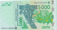 5000 франков 2003 года. Бенин. р217Ba