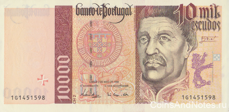 10000 эскудо 1996 года. Португалия. р191а(2)