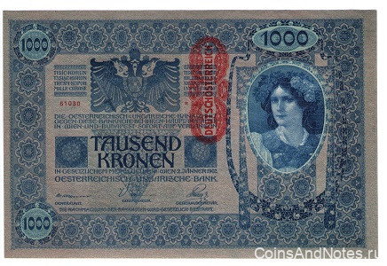 1000 крон 1919 года. Австрия. р59