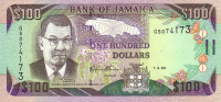 Банкнота 100 долларов 01.03.1994 года. Ямайка. р76а