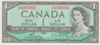 Банкнота 1 доллар 1954 года. Канада. р75с