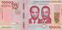 10000 франков 2022 года. Бурунди. рw59
