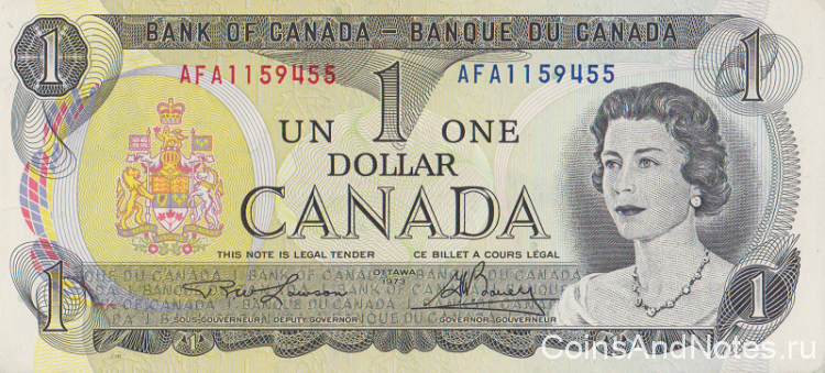 1 доллар 1973 года. Канада. р85а(2)