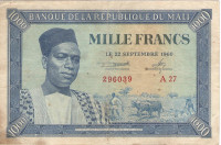 1000 франков 1960 года. Мали. р4