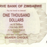1000 долларов 01.08.2006 года. Зимбабве. р44
