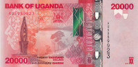 Банкнота 20 000 шиллингов 2013 года. Уганда. р53b