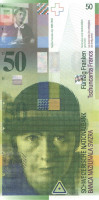 50 франков 2010 года. Швейцария. р71d(1)