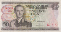 Банкнота 50 франков 25.08.1972 года. Люксембург. р55b
