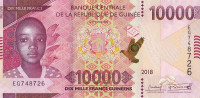 10000 франков 2018 года. Гвинея. р new