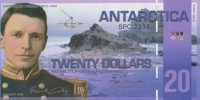 20 долларов 2008 года. Антарктика. 20-2008