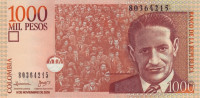 1000 песо 09.11.2006 года. Колумбия. р456f