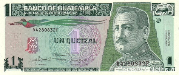 1 кетсаль 1992 года. Гватемала. р73c