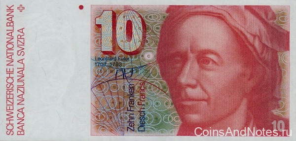 10 франков 1979 года. Швейцария. р53а(2)