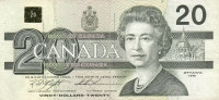 Банкнота 20 долларов 1991 года. Канада. р97с