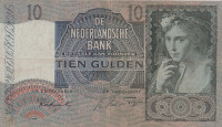 Банкнота 10 гульденов 24.06.1941 года. Нидерланды. р56b