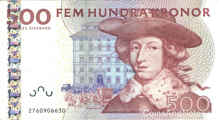 500 крон 2002 года. Швеция. р66а
