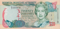 Банкнота 20 долларов 2000 года. Бермудские острова. р53А