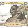 1000 франков 1959-1965 годов. Кот-д`Ивуар. р103Ам