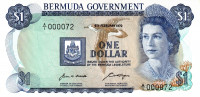 1 доллар 1970 года. Бермудские острова. р23
