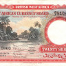 20 шиллингов 1954 года. Британская Западная Африка. р10а