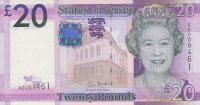 Банкнота 20 фунтов 2010. Джерси. р35