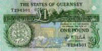 Банкнота 1 фунт 1991-2016 годов. Гернси. р52с