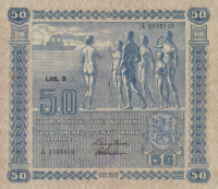 50 марок 1939 года. Финляндия. р72а(1)