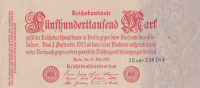 500000 марок 1923 года. Германия. р92(2-3)