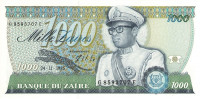 Банкнота 1000 зайра 1985 года. Заир. р31