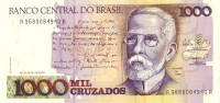 Банкнота 1000 крузадо 1987-1988 годов. Бразилия. р213b