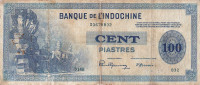 100 пиастров 1945 года. Французский Индокитай. р78