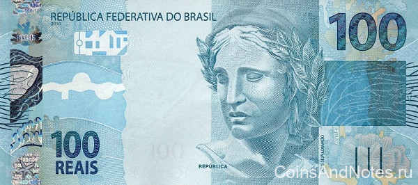 100 реалов 2010 года. Бразилия. р257d