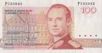 Банкнота 100 франков 1986 (1993) года. Люксембург. р58b