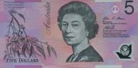 5 долларов 2012 года. Австралия. р57g