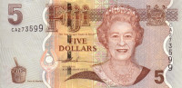 5 долларов 2007 года. Фиджи. р110a