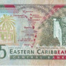 5 долларов 2000 года. Карибские острова. р37м