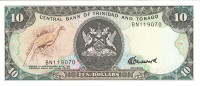10 долларов 1985 года. Тринидад и Тобаго. р38с