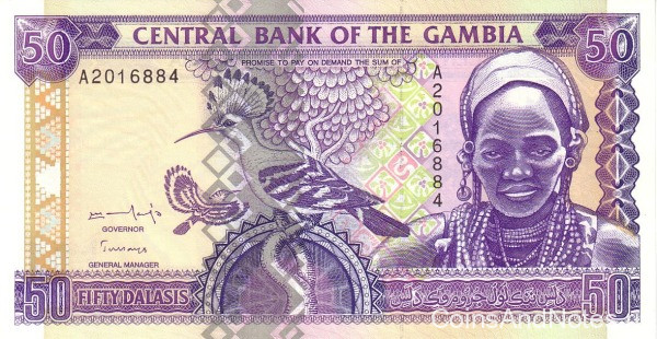 50 даласи 1996 года. Гамбия. р19