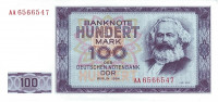 100 марок 1964 года. ГДР. р26