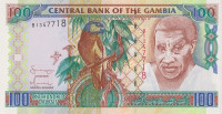 Банкнота 100 даласи 2001-2005 годов. Гамбия. р24с